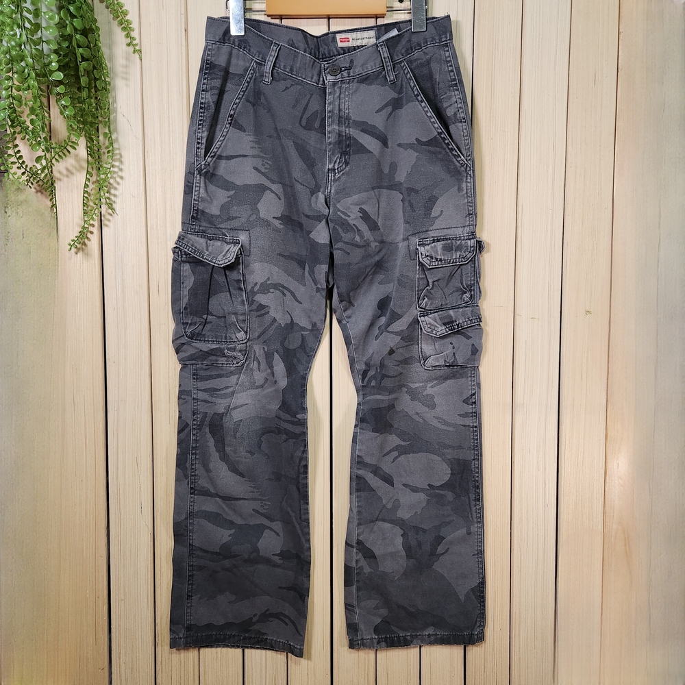 Wrangler Camouflage Cargo Pants Womens Gray Size 30x30